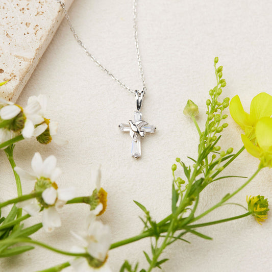 The Cross and Dove Necklace