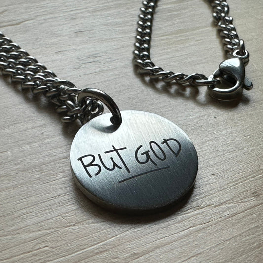 but God stainless steel necklace