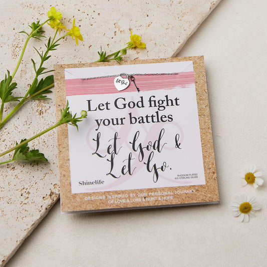 Let God Heart and Key Necklace