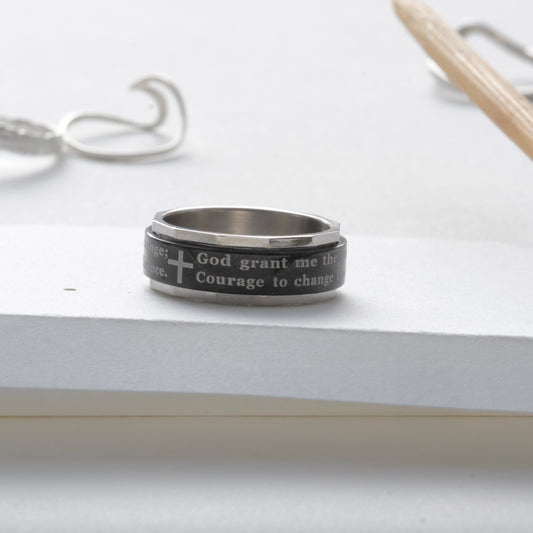 Serenity Prayer Spinner Ring