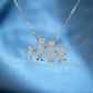 Family is a Blessing Silhouette Necklace (Pick Your Family Size)