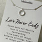 love never ends necklace