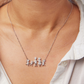 Family is a Blessing Silhouette Necklace (Pick Your Family Size)
