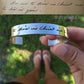 custom handwriting cuff bracelet