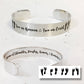 custom handwriting cuff bracelet