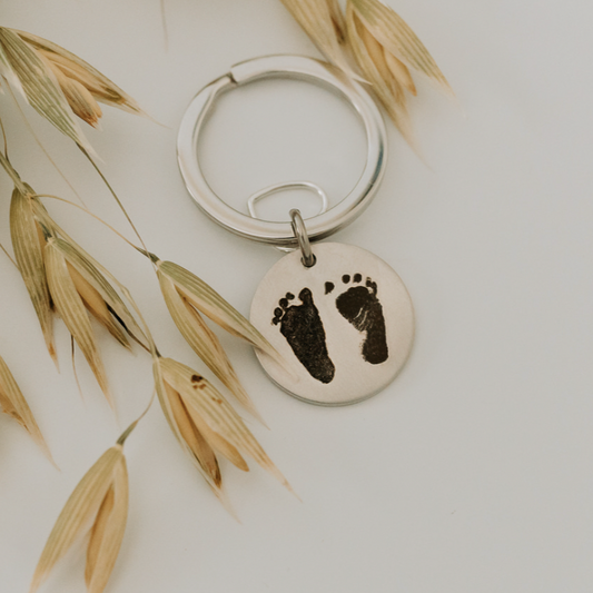 custom finger-paw print key chain