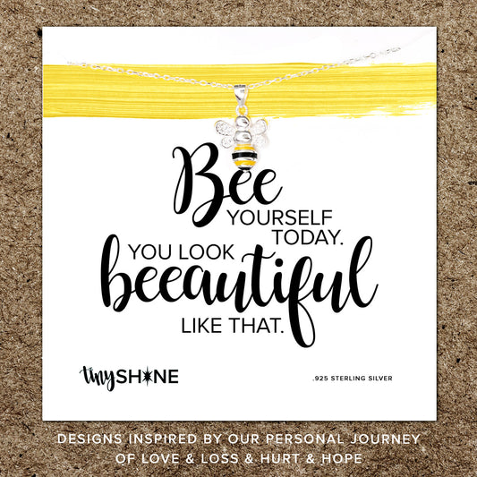 bee yourself necklace ~ youth