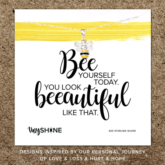 bee yourself necklace ~ youth